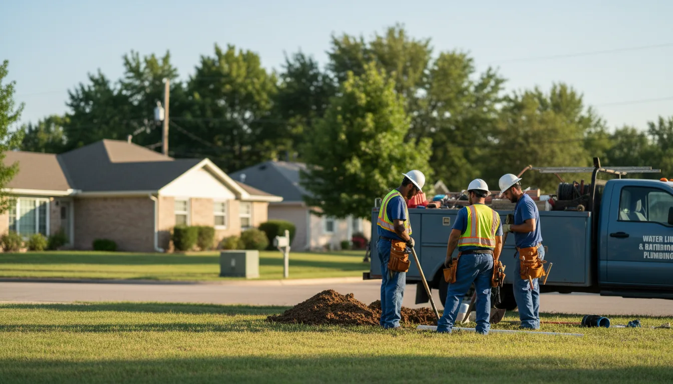 Residential water line and bathroom plumbing service in Hesperia, CA